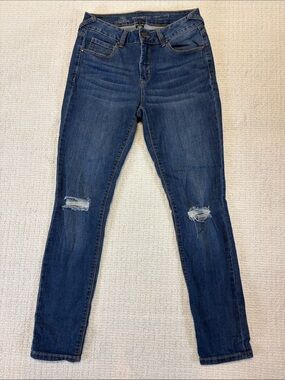Soundstyle Jamie Slimming Skinny Jeans Size 8 Stretch Blue Distressed